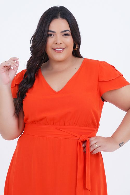 Vestido Plus Size Feminino Frutas Médio