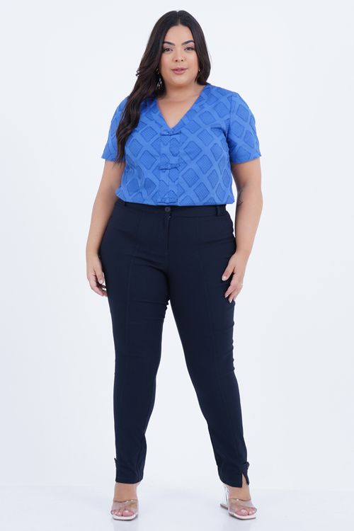 Calça Plus Size Feminino Slim Contemporâneo