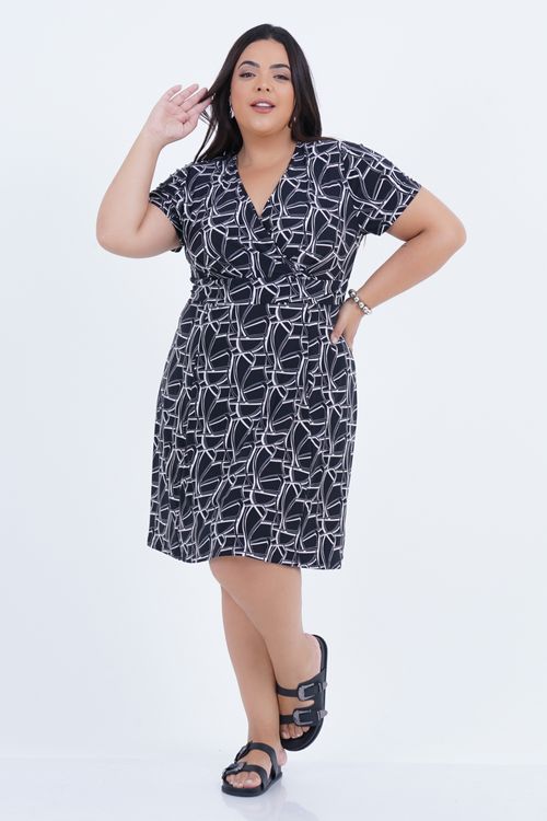 Vestido Plus Size Feminino Médio Vibração