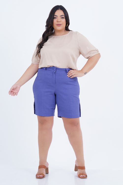 Blusa Plus Size Feminino Manga 3/4 Belmore