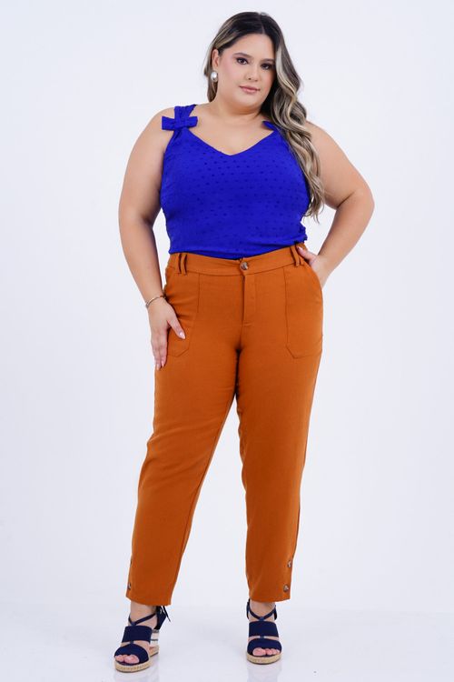 Regata Plus Size Feminino Laço