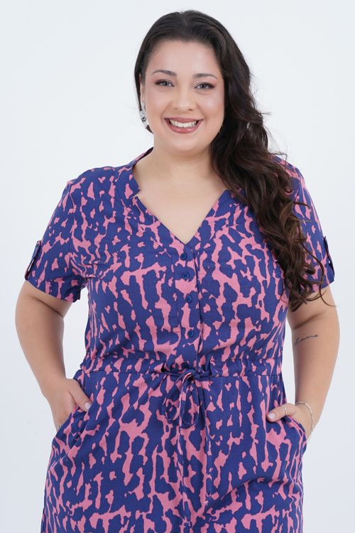 Vestido Plus Size Feminino Médio Tonica