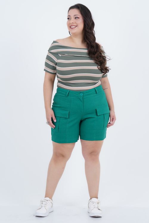 Blusa Plus Size Feminino Manga Curta Reconectar