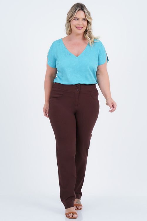 Blusa Plus Size Feminino Manga Curta Citrus