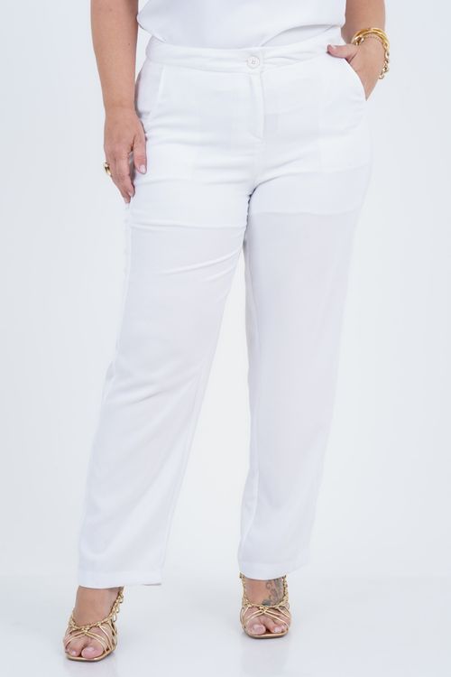 Calça Plus Size Feminino Reta Gin