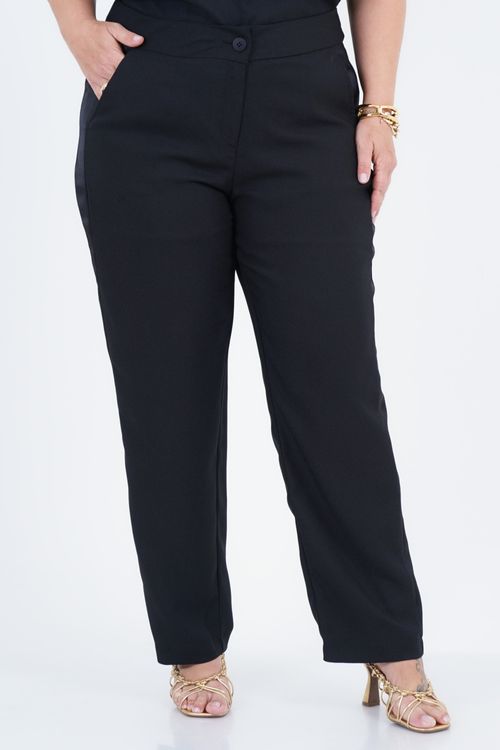 Calça Plus Size Feminino Reta Gin