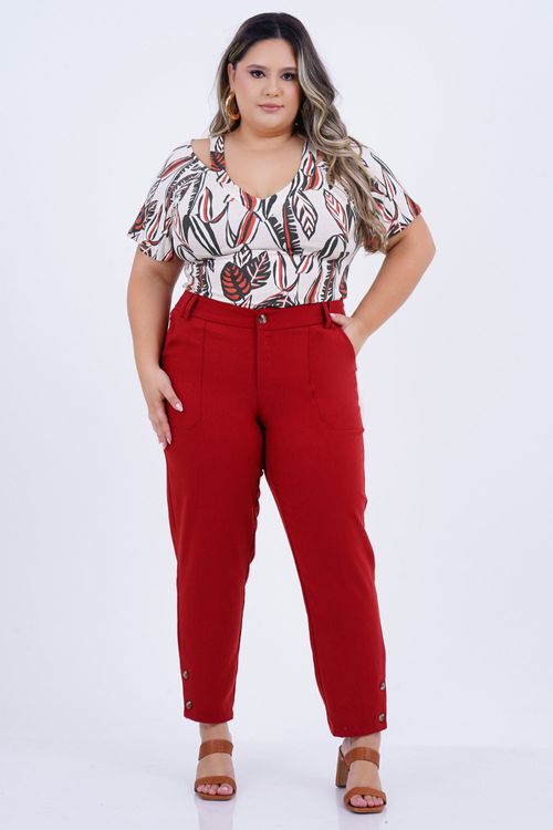 Calça Plus Size Feminino Slim Lifestyle