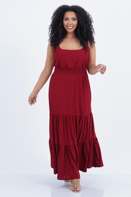 Vestido Plus Size Feminino Longo Laise Gelado