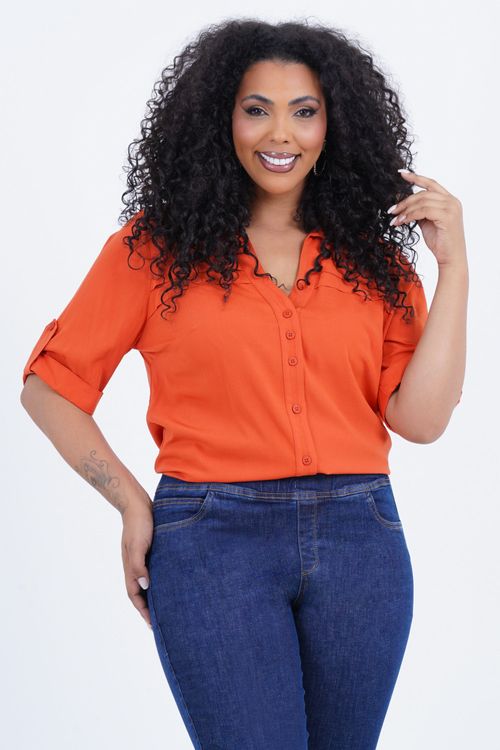 Camisão Plus Size Feminino Manga 3/4 Restaurar