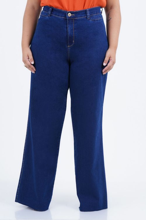 Calça Wide Leg Plus Size Reino Unido Jeans