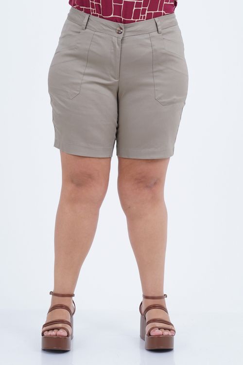 Bermuda Plus Size Feminino Elegante