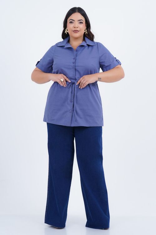 Camisão Plus Size Feminino Manga 3/4 Abare