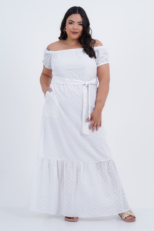 Vestido Plus Size Feminino Longo Laise Energia