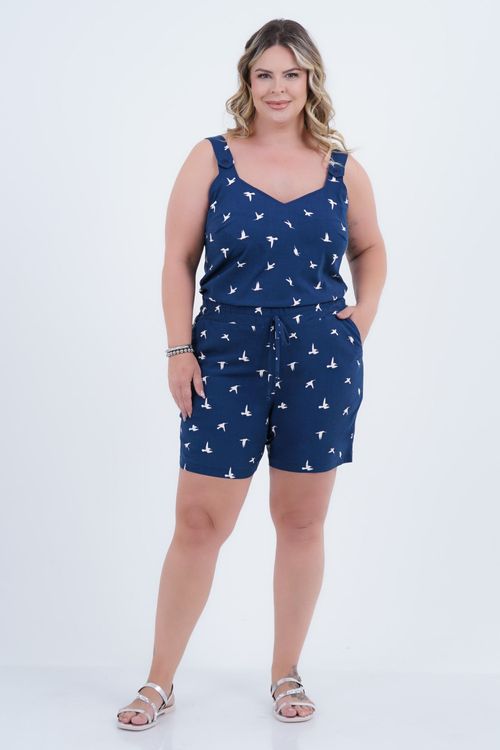 Regata Plus Size Feminino Pássaros