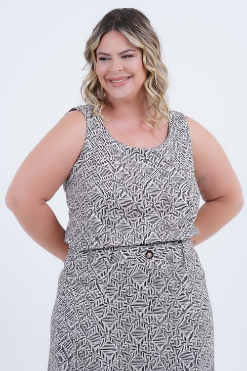 Blusa Plus Size Feminino Linho Afrodisíaco