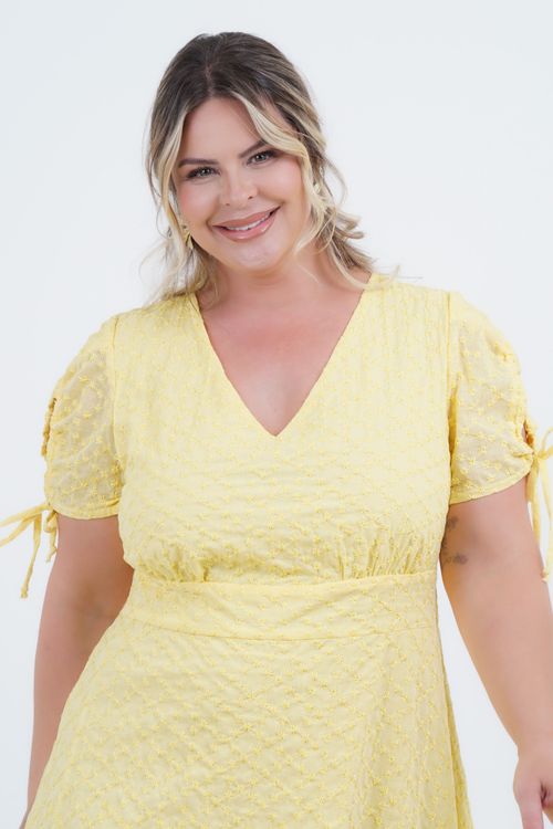 Vestido Plus Size Feminino Médio Laise Cheers