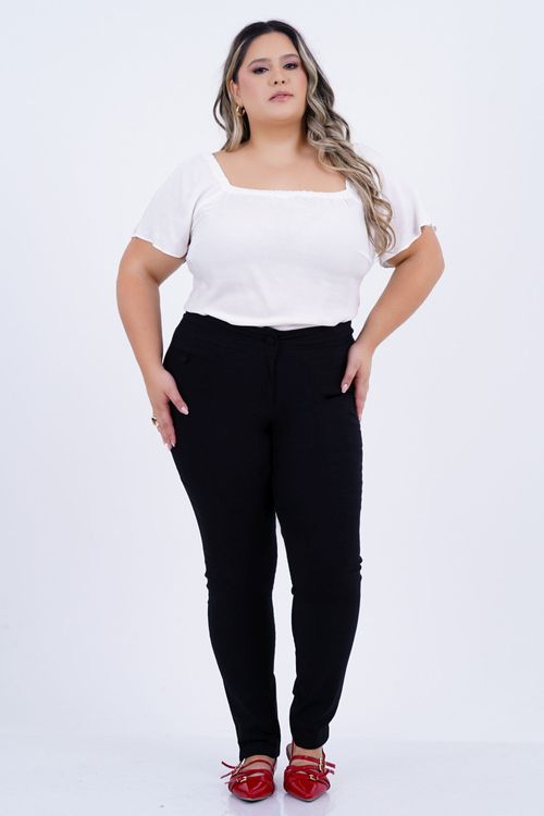 Blusa Plus Size Feminino Manga Curta Espumante