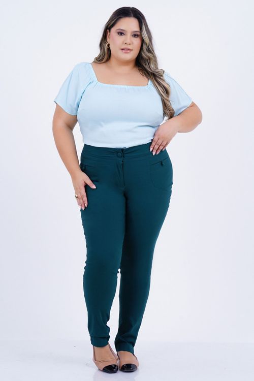 Blusa Plus Size Feminino Manga Curta Espumante