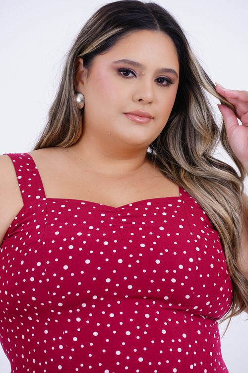 Vestido Plus Size Feminino Midi Baunilha