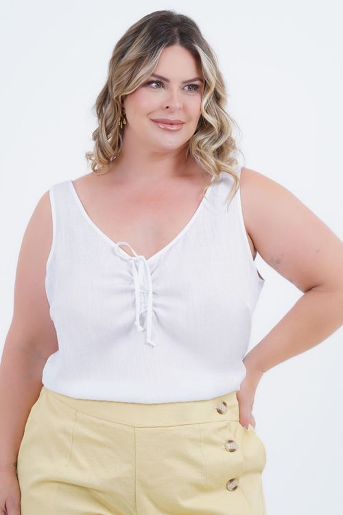 Regata Plus Size Feminino Feliz