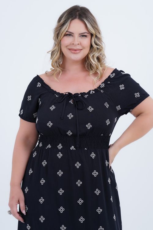 Vestido Plus Size Feminino Longo Laise