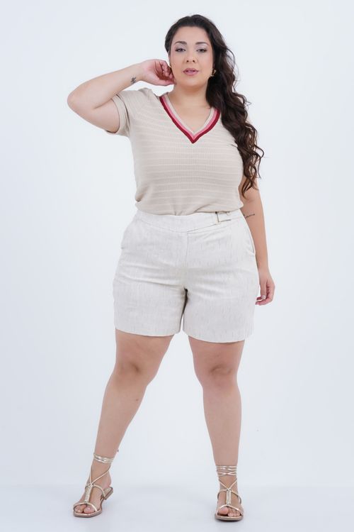 Blusa Plus Size Feminino Jules Manga Curta