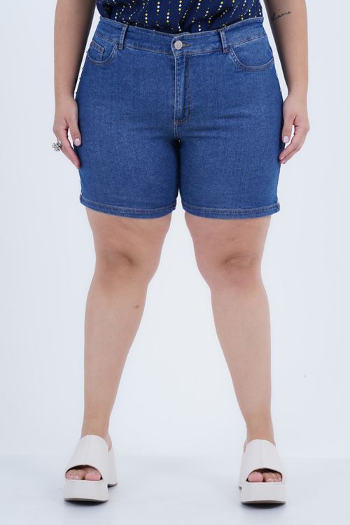 Shorts Plus Size Feminino Jeans Tachinha