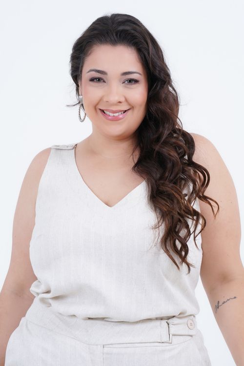 Blusa Plus Size Feminino Linho Metallic