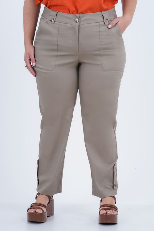 Calça Plus Size Feminino Reta Office