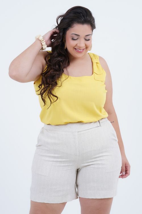 Regata Plus Size Feminino Laçarote