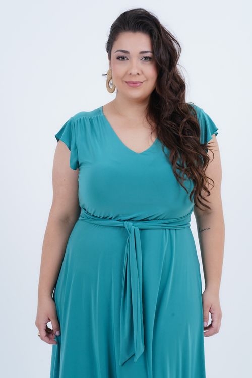 Vestido Plus Size Feminino Midi Glace
