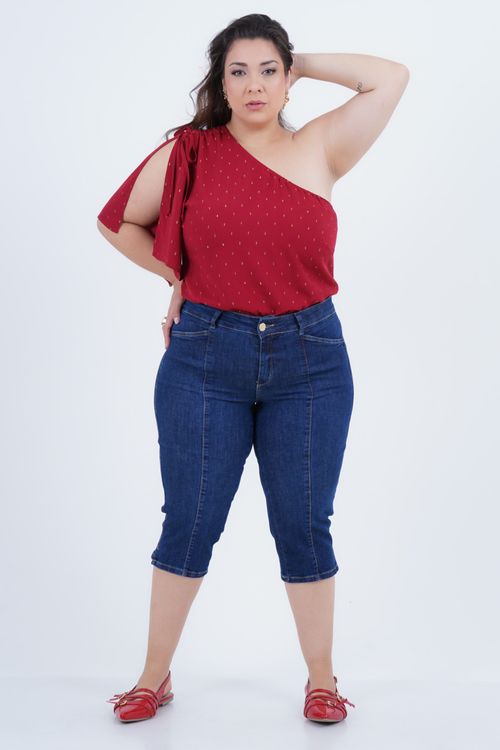 Blusa Plus Size Feminino Look Manga 3/4