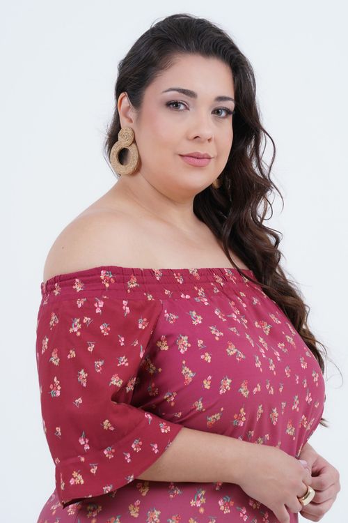Vestido Plus Size Feminino Médio Coqueiro