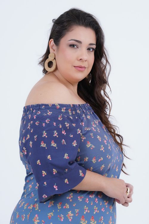 Vestido Plus Size Feminino Médio Coqueiro