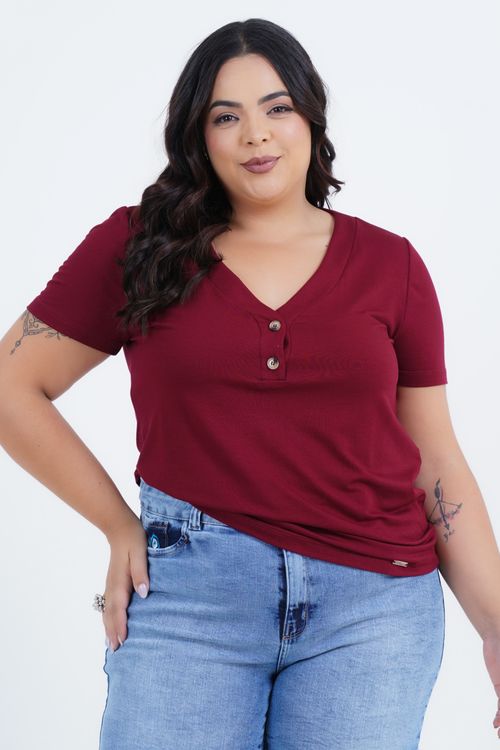 Blusa Plus Size Feminino Manga Curta Mesh
