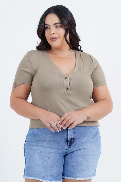 Blusa Plus Size Feminino Manga Curta Mesh