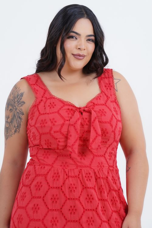 Vestido Plus Size Feminino Médio Laise Adore