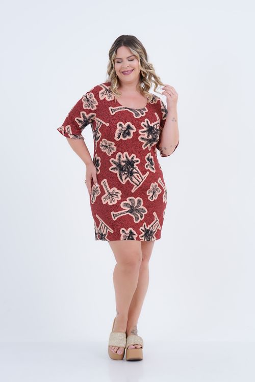 Vestido Plus Size Fábia Curto