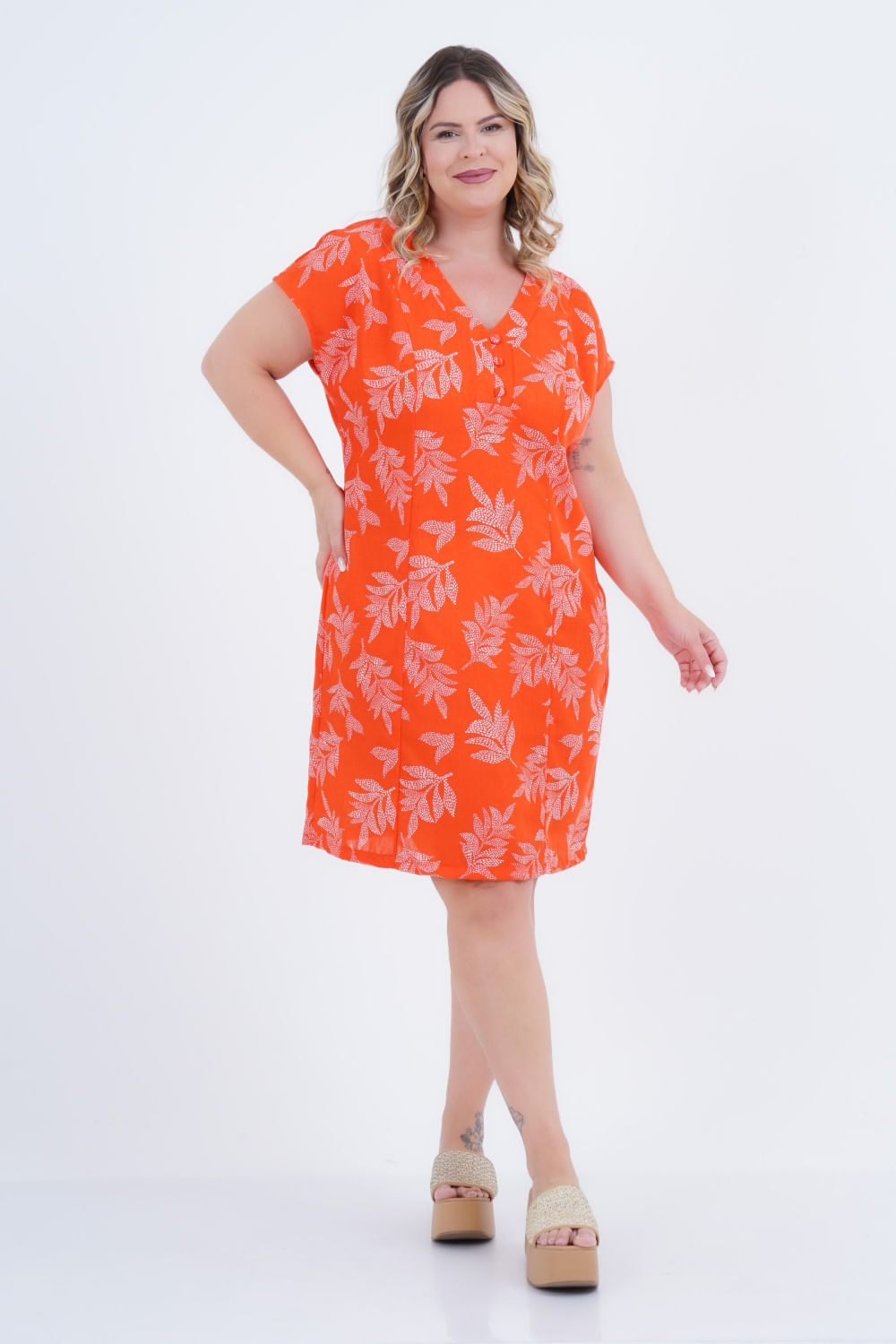 Vestido Plus Size Feminino Aclimação Médio