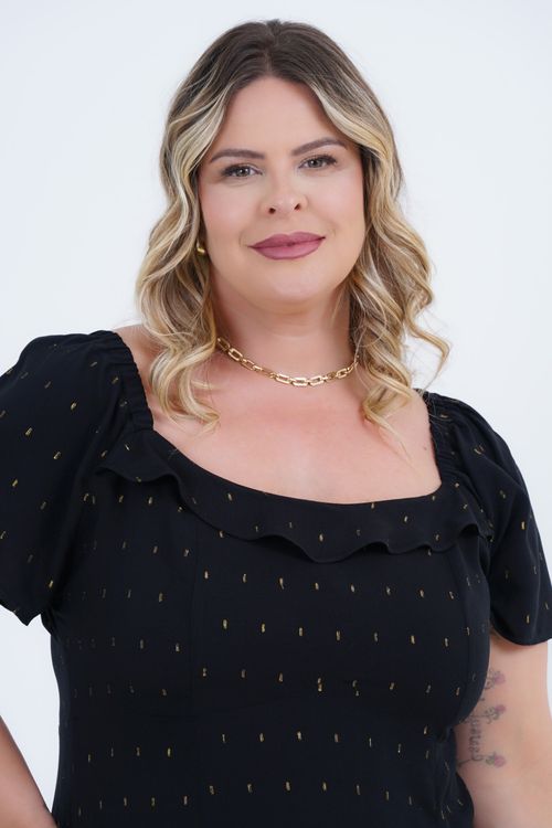 Vestido Plus Size Feminino Midi Aurora