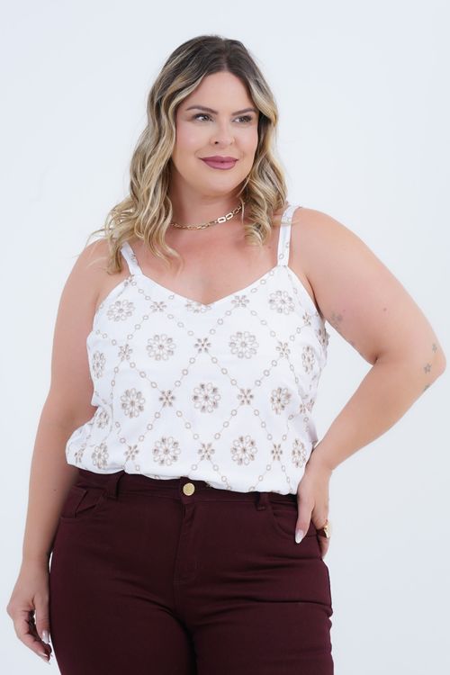 Regata Plus Size Feminino Trendy Laise
