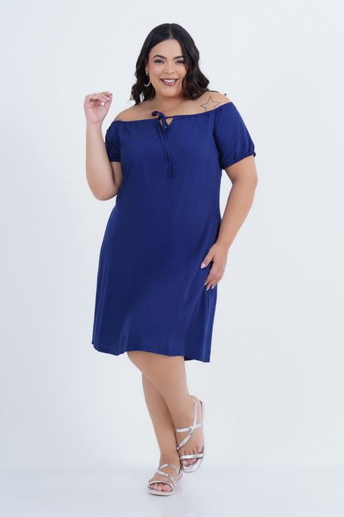 Vestido Plus Size Feminino Ombros Médio
