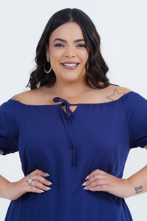 Vestido Plus Size Feminino Ombros Médio