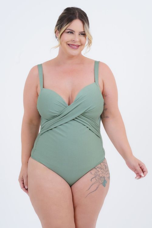 Maiô Plus Size Feminino Textura Marina