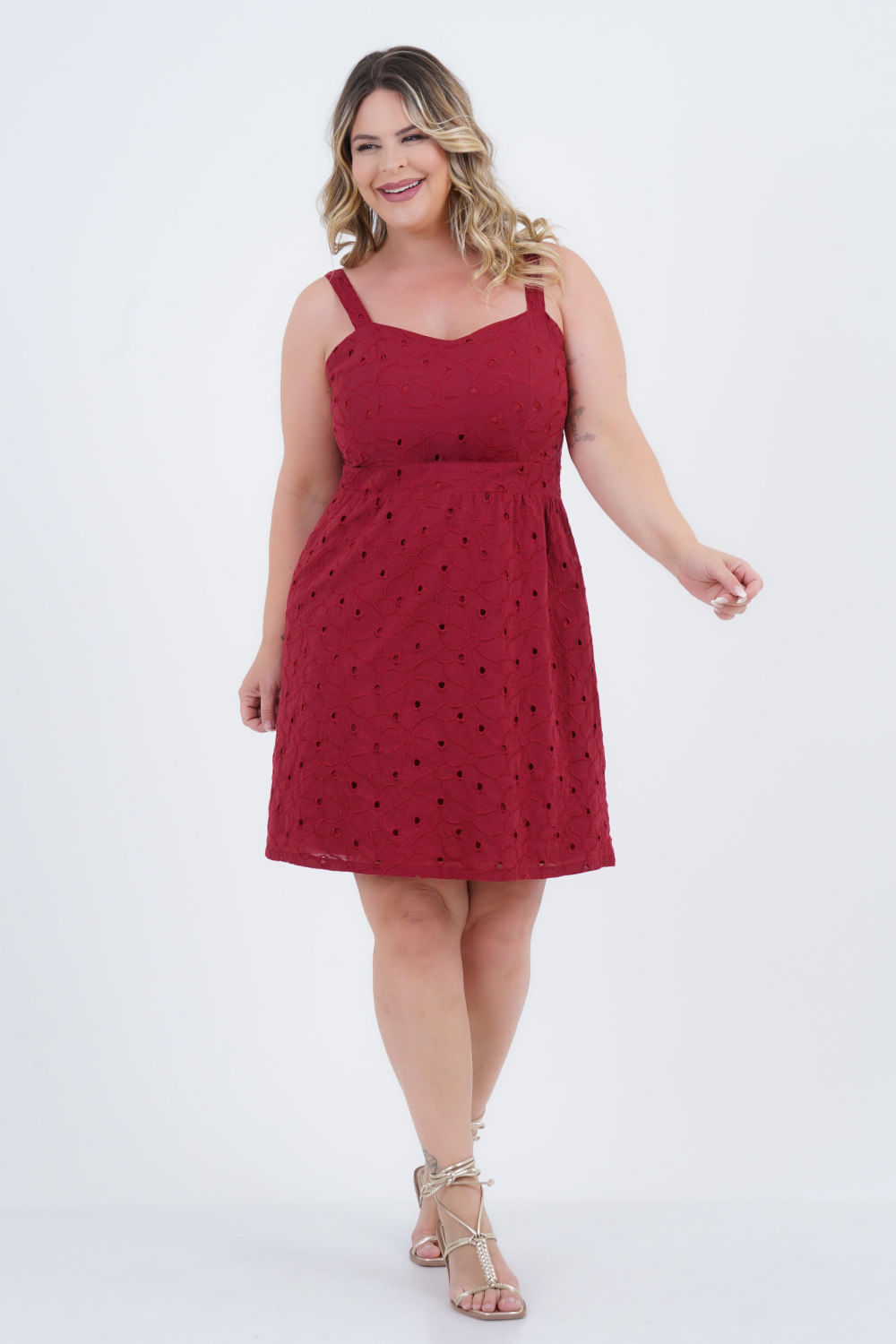 Vestido Plus Size Feminino Médio Laise Sorriso