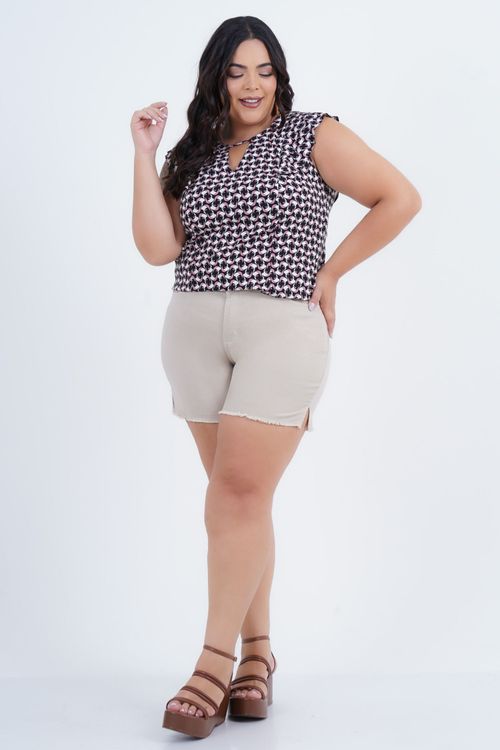 Shorts Plus Size Feminino Sarja Libertador