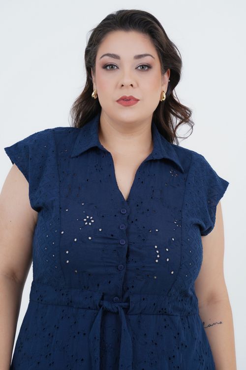 Vestido Plus Size Feminino Midi Laise União