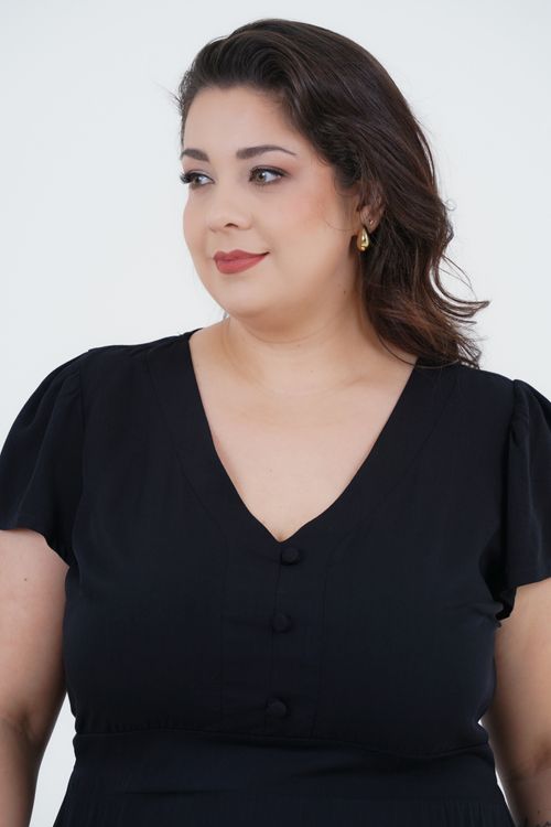 Vestido Plus Size Feminino Midi Ingênuo
