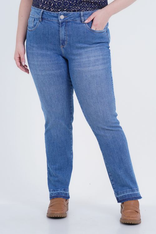 Calça Plus Size Feminino Slim Jeans Eller