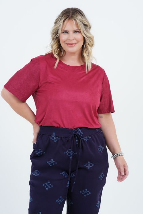 Blusa Plus Size Feminino Manga Curta Gentileza
